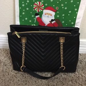 Black quilted style purse
